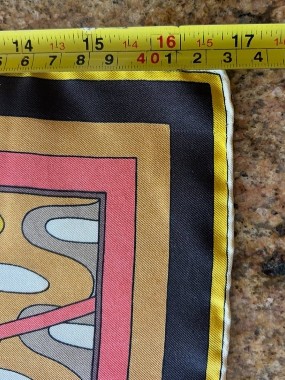Vintage Emilio Pucci Silk Scarf Made in Italy Hand Rolled Edges ~ 17" x 17" - Picture 10 of 10